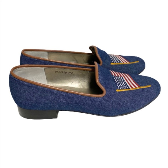 Ross Hommerson vintage Denim flag loafers size 8N - Picture 3 of 8